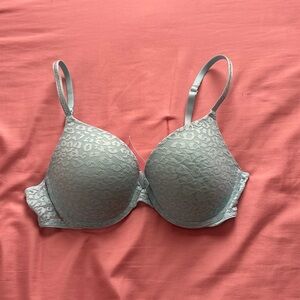 sky blue PINK everywhere push-up bra.
sparkly straps 
size 34C